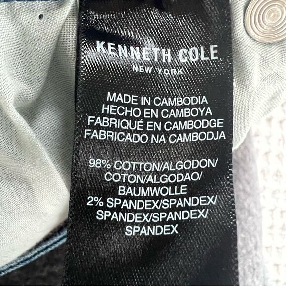 Kenneth Cole NY Ankle Exposed Button Fly Raw Hem Straight Leg Stretch Jeans SZ 6 - Picture 10 of 14